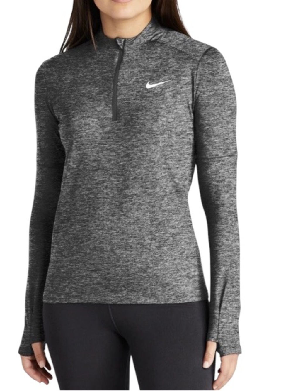 Nike Element Gray Half Zip Athletic Jacket